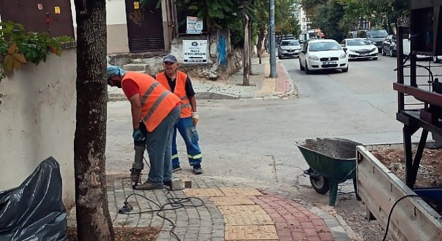 Osmangazi Belediyesi, Kükürtlü Caddesindeki yıpranan trafik levhaları ve uyarı işaretlerini yeniledi.