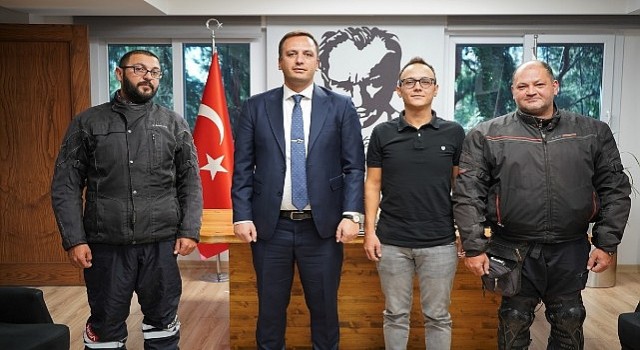 Moto kuryelerden Başkan Eşkiye teşekkür ziyareti