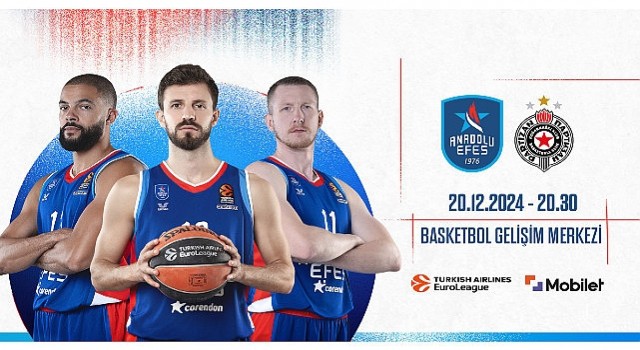 Anadolu Efes, Partizan ile Basketbol Gelişim Merkezinde Karşılaşacak