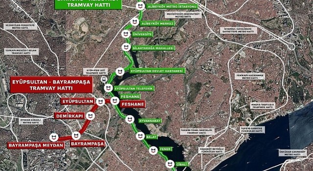 İstanbulun Yeni Raylı Sistemi: Eyüpsultan - Bayrampaşa Tramvay Hattının Yapımı Sürüyor