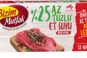 ET VE TAVUK BULYON LEZZETİ ARTIK %25 DAHA AZ TUZ İÇERİYOR