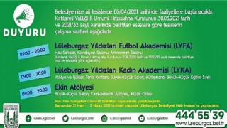 Lüleburgaz Belediyesi’nin tesisleri açılıyor