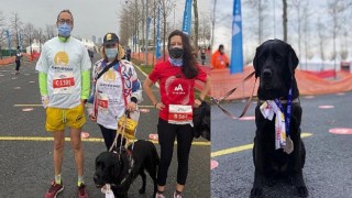 N Kolay Yarı Maratonu’nda Rehber Köpekler için Koştular