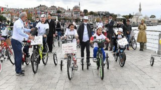 Üsküdar Belediyesi pedal çevirerek Serebral Palsi hastası çocuklar için farkındalık yarattı