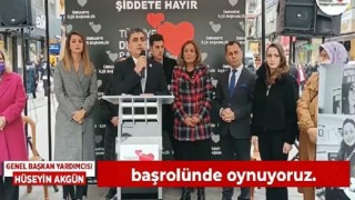 Türkiye Değişim Partisi Genel Başkan Yardımcısı Hüseyin Akgün, Ümraniye İlçe teşkilatının düzenlediği ‘Kadına Şiddete Hayır’ programına katıldı.