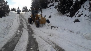 Alanya’da yoğun kar mesaisi