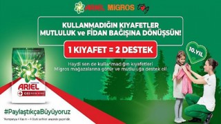 Ariel ve Migros 10 yılda yüz binlerce ihtiyaç sahibinin yüzünü güldürdü