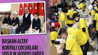 Başkan Altay Konyalı Çocukları Şivlilik Hediyeleriyle Sevindiriyor