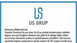 Us Grup’tan Kamuoyu Açıklaması