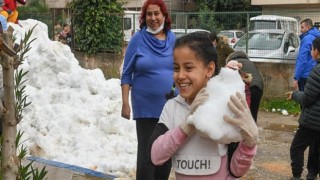 Yenişehir Belediyesi çocuklara kar sevinci yaşattı