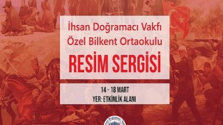 18 Mart Çanakkale Zaferi Ruhu İdv Öğrencilerin Resimleriyle Bilkent Center’da Sergileniyor