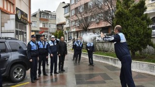 Malkara Belediyesi Zabıta Müdürlüğü Personellerine, Teorik ve Uygulamalı Olarak ”Göz Yaşartıcı Gaz Sprey Kullanımı Eğitimi” Verildi