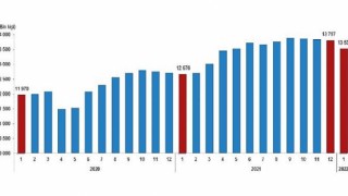 Ücretli çalışan sayısı yıllık 6,8 arttı