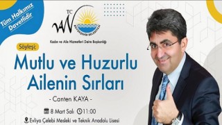 Van Büyükşehir Belediyesi, ‘8 Mart Dünya Kadınlar Günü’nde ünlü yazar Canten Kaya ile söyleşi düzenliyor.