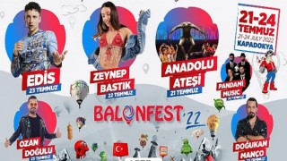 3. Uluslararası Kapadokya Balon Festivali “Balonfest’22” 21-24 Temmuz Tarihleri Arasında Gerçekleştirilecek