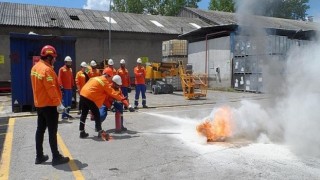 Büyükşehir itfaiyesinden Shell ekiplerine eğitim