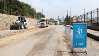 Dilovası Liman Caddesi’nde üstyapı çalışması