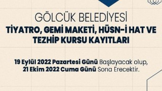 Gölcük Belediyesi Ücretsiz Sanat Kursları Kayıtları Başlıyor