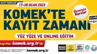 KOMEK Yeni Dönem Kayıtları 17-30 Ocak Arasında