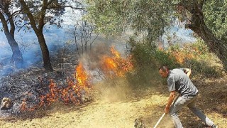 İzmir Kınıktaki yangında Devlet millet el ele verdi