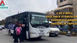 Özel halk otobüslerinin güzergahlarında değişiklik 