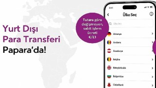 Papara dan sadece 1 Euro;ya yurt dışı para transferi