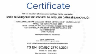 İzmir Büyükşehir Belediyesi ISO 27701 standardına sahip ilk “Büyükşehir” oldu