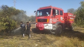 Aydın Büyükşehir Belediyesi İtfaiyesinden Umurludaki yangına müdahale