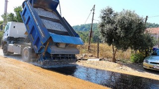 Erentepe, İncircik ve Toptaş grup yolunda asfalt çalışması