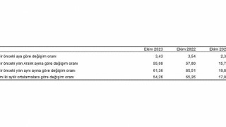 Tüketici fiyat endeksi (TÜFE) yıllık yüzde 61,36, aylık yüzde 3,43 oldu