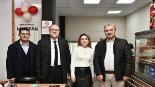 Malkara belediyesi başkanı Ulaş Yurdakul halk lokantasının açılışına katıldı