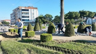 Park bahçeler çalışıyor, burhaniye güzelleşiyor