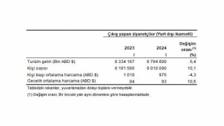 Tüik: Turizm geliri ve gideri için revizyon tamamlandı