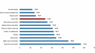 Tüik Tarımsal girdi fiyat endeksi (Tarım-GFE) yıllık %47,56 arttı, aylık %0,93 arttı