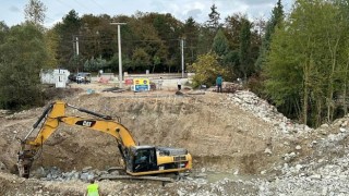 Tatarahmet köprüsünde temel betonu döküldü