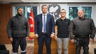 Moto kuryelerden Başkan Eşkiye teşekkür ziyareti