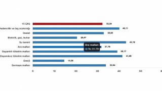 Tüik: Yurt İçi Üretici Fiyat Endeksi (Yİ-ÜFE) yıllık %32,24 arttı, aylık %1,29 arttı