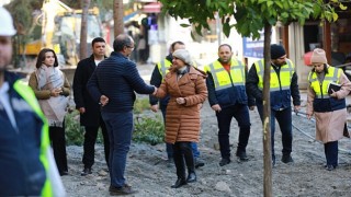 Efes Selçuk ta çarşı içi çalışmalar hız kesmeden devam ediyor