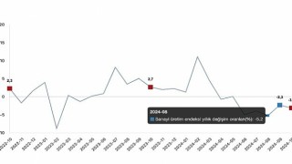 Tüik: Sanayi üretimi yıllık %3,1 azaldı